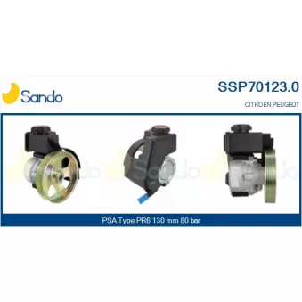 Pompe hydraulique, direction SANDO SSP70123.0
