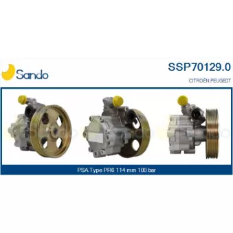 Pompe hydraulique, direction SANDO SSP70129.0