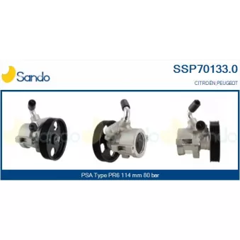 Pompe hydraulique, direction SANDO SSP70133.0