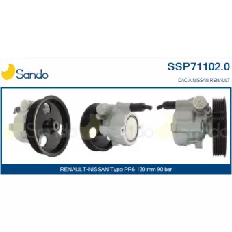 Pompe hydraulique, direction SANDO SSP71102.0