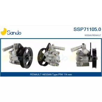 Pompe hydraulique, direction SANDO SSP71105.0