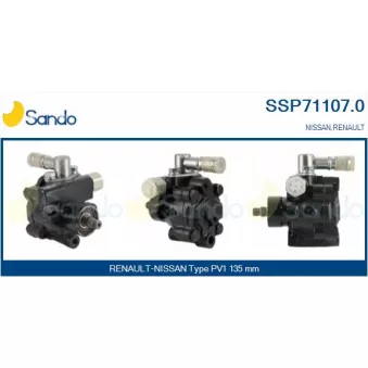 Pompe hydraulique, direction SANDO SSP71107.0