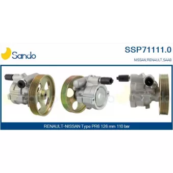 Pompe hydraulique, direction SANDO SSP71111.0