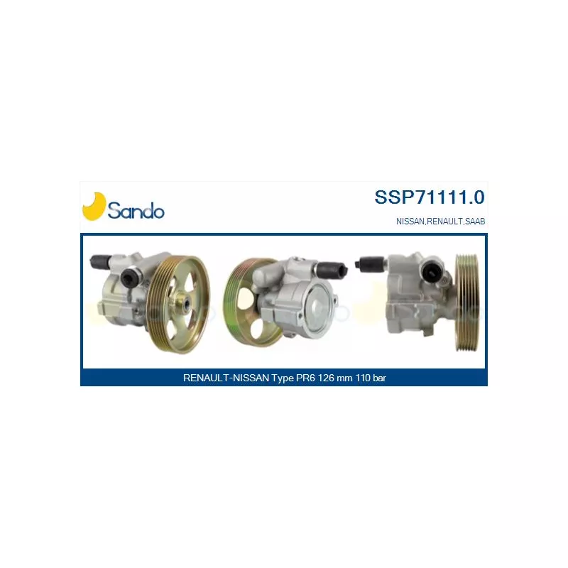 Pompe hydraulique, direction SANDO SSP71111.0