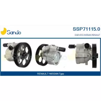 Pompe hydraulique, direction SANDO SSP71115.0