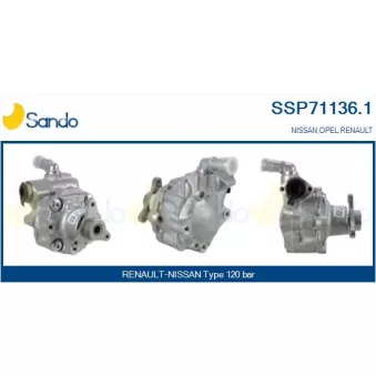 Pompe hydraulique, direction SANDO SSP71136.1