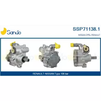 Pompe hydraulique, direction SANDO SSP71138.1