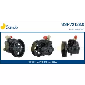 Pompe hydraulique, direction SANDO SSP72128.0