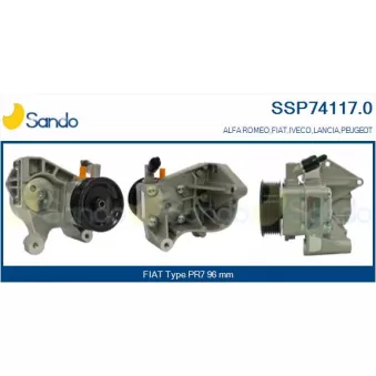Pompe hydraulique, direction SANDO SSP74117.0