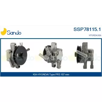 Pompe hydraulique, direction SANDO SSP78115.1