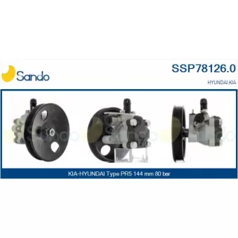 Pompe hydraulique, direction SANDO SSP78126.0