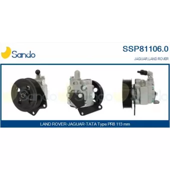 Pompe hydraulique, direction SANDO SSP81106.0
