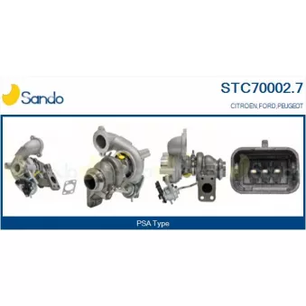 Turbocompresseur, suralimentation SANDO STC70002.7