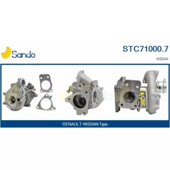 Turbocompresseur, suralimentation SANDO STC71000.7