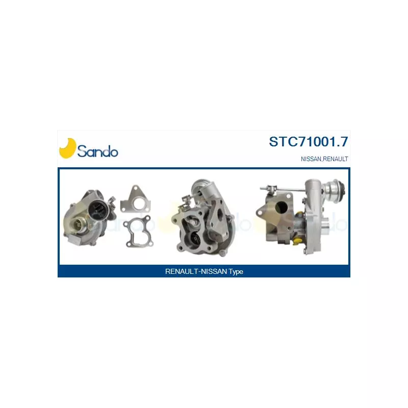 Turbocompresseur, suralimentation SANDO STC71001.7