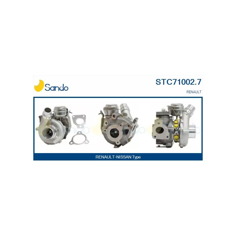 Turbocompresseur, suralimentation SANDO STC71002.7