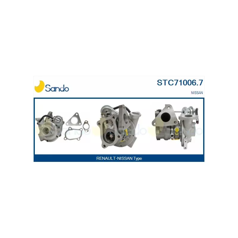 Turbocompresseur, suralimentation SANDO STC71006.7