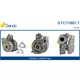 Turbocompresseur, suralimentation SANDO STC71007.7