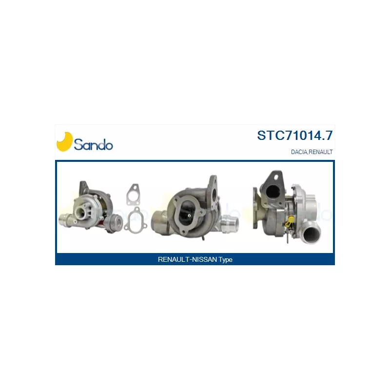 Turbocompresseur, suralimentation SANDO STC71014.7