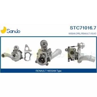 Turbocompresseur, suralimentation SANDO STC71016.7