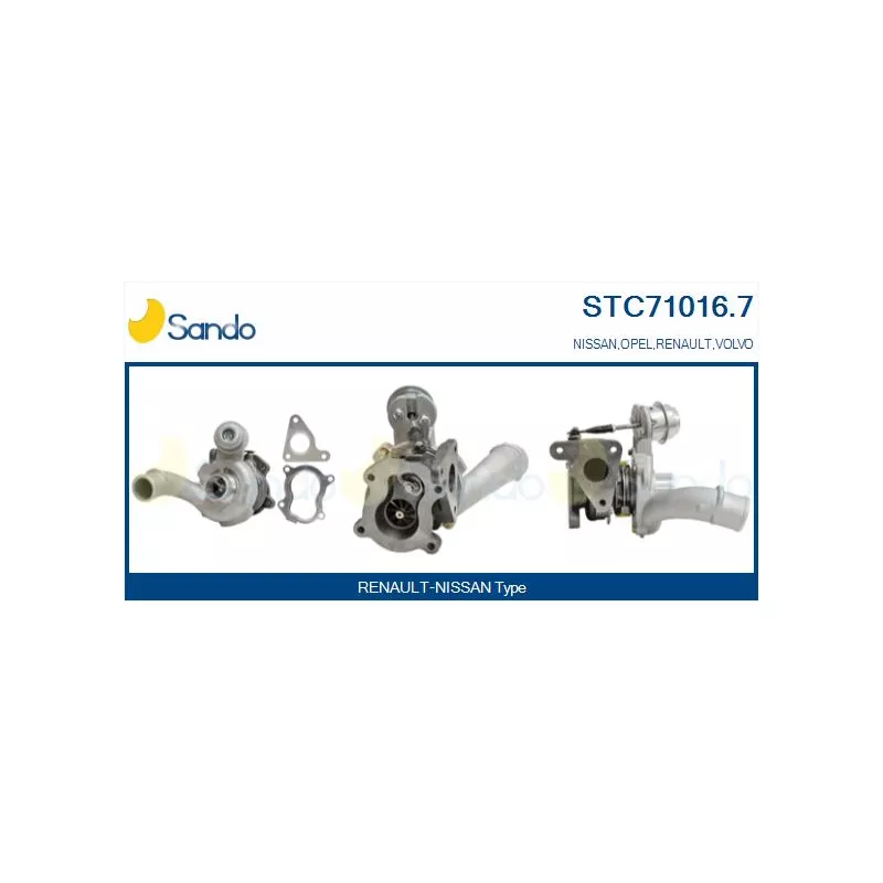 Turbocompresseur, suralimentation SANDO STC71016.7