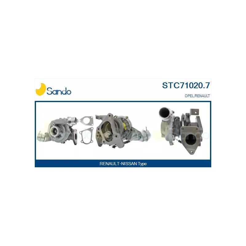 Turbocompresseur, suralimentation SANDO STC71020.7