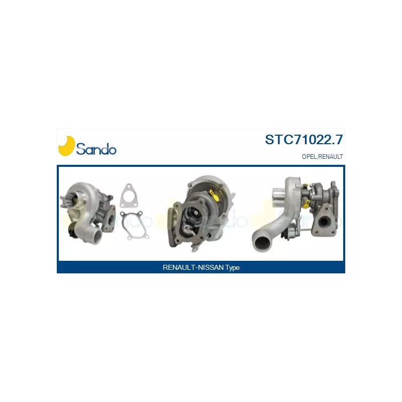 Turbocompresseur, suralimentation SANDO STC71022.7