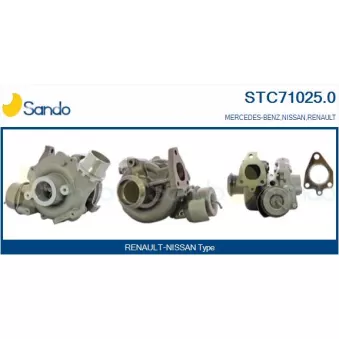 Turbocompresseur, suralimentation SANDO STC71025.0