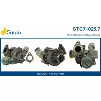 Turbocompresseur, suralimentation SANDO STC71025.7