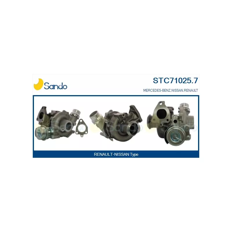 Turbocompresseur, suralimentation SANDO STC71025.7