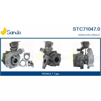 Turbocompresseur, suralimentation SANDO STC71047.0