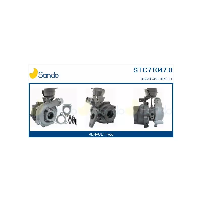 Turbocompresseur, suralimentation SANDO STC71047.0