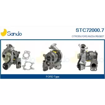Turbocompresseur, suralimentation SANDO STC72000.7