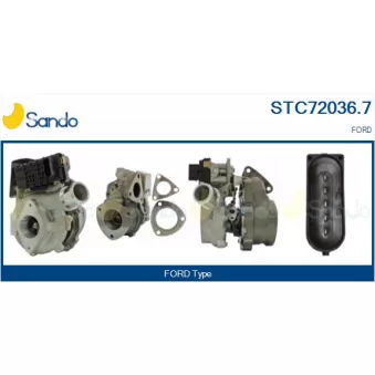 Turbocompresseur, suralimentation SANDO STC72036.7