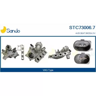 Turbocompresseur, suralimentation SANDO STC73006.7