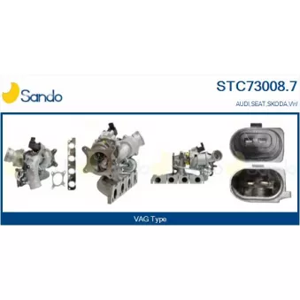 Turbocompresseur, suralimentation SANDO STC73008.7