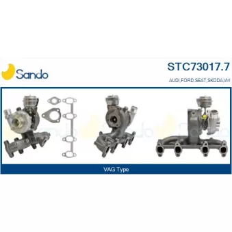 Turbocompresseur, suralimentation SANDO STC73017.7