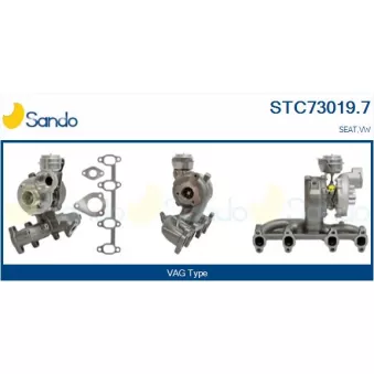 Turbocompresseur, suralimentation SANDO STC73019.7