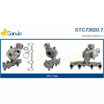 Turbocompresseur, suralimentation SANDO STC73020.7