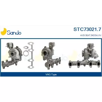Turbocompresseur, suralimentation SANDO STC73021.7