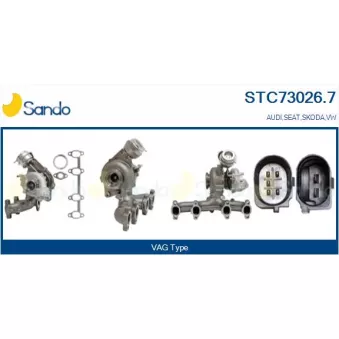 Turbocompresseur, suralimentation SANDO STC73026.7