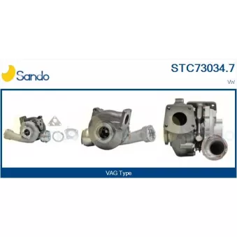 Turbocompresseur, suralimentation SANDO STC73034.7
