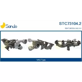 Turbocompresseur, suralimentation SANDO STC73104.2