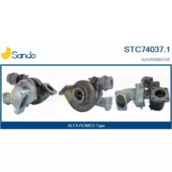 Turbocompresseur, suralimentation SANDO STC74037.1