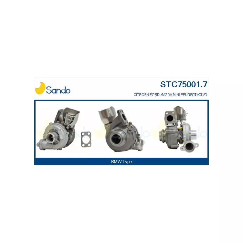 Turbocompresseur, suralimentation SANDO STC75001.7