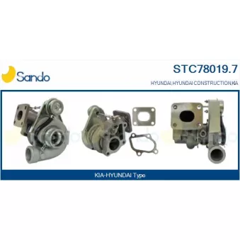 Turbocompresseur, suralimentation SANDO STC78019.7