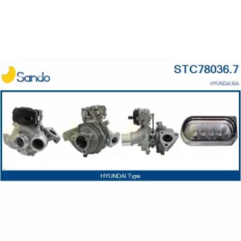 Turbocompresseur, suralimentation SANDO STC78036.7