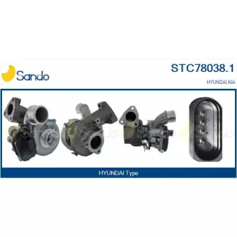 Turbocompresseur, suralimentation SANDO STC78038.1