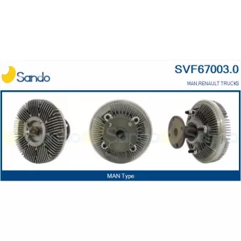 Embrayage, ventilateur de radiateur SANDO SVF67003.0