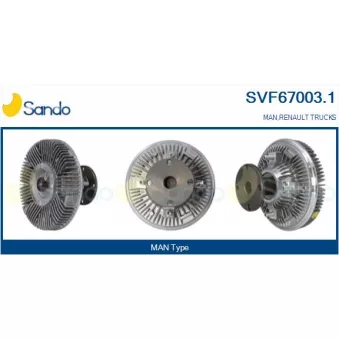 Embrayage, ventilateur de radiateur SANDO SVF67003.1